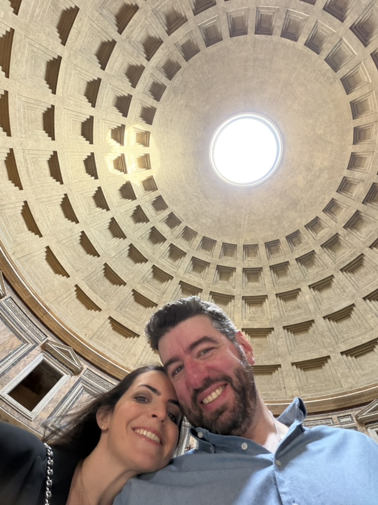 Inside the Pantheon, the oculus never gets old