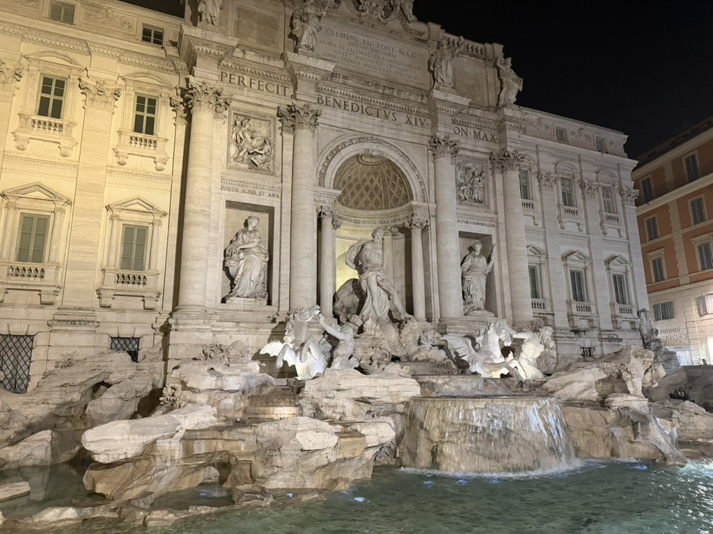 Trevi Fountain late at night
